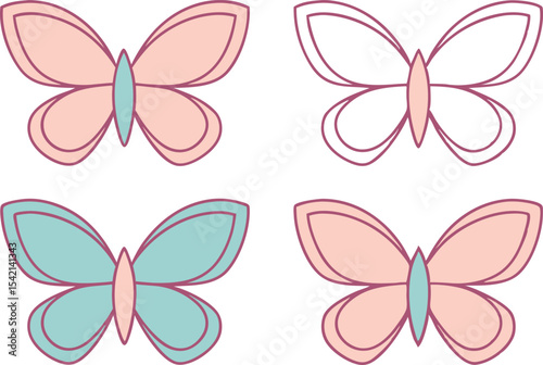 Butterfly Clipart Set for Nature Designs. Colorful Butterfly Clipart Set for Print. Creative Butterfly Clipart for Crafts and Art. Butterfly Clipart Collection for Designers. Elegant Butterfly Clipart