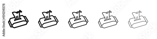 Box tissue icon Symbol concept for web design.simple line vector icon. logo illustration.