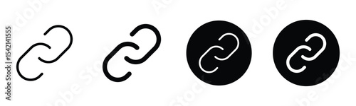 Chain, link icon , attach link icon set , vector illustration . 