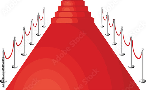 Red Carpet Entrance Grand Staircase Leading to Event