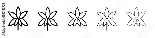 Cannabis icon Symbol concept for web design.simple line vector icon. logo illustration.