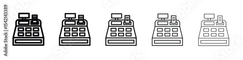 Cash register icon Symbol concept for web design.simple line vector icon. logo illustration.