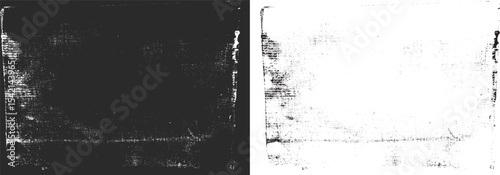 Scratched isolated distress black and white abstract grungy texture effect vector