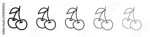 Cherry icon Symbol concept for web design.simple line vector icon. logo illustration.