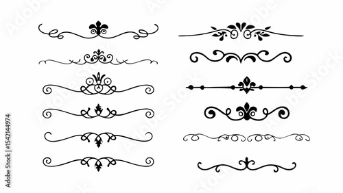 vintage calligraphic and ornamental vector decorations, perfect for wedding cards, invitation designs, and elegant frames.