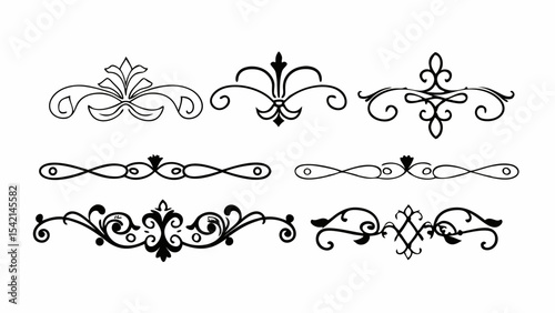 vintage calligraphic and ornamental vector decorations, perfect for wedding cards, invitation designs, and elegant frames.