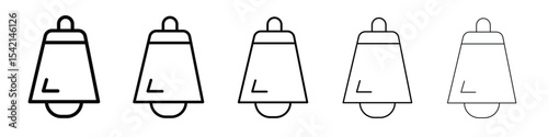 Cowbell icon Symbol concept for web design.simple line vector icon. logo illustration.