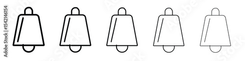 Cowbell icon Symbol concept for web design.simple line vector icon. logo illustration.