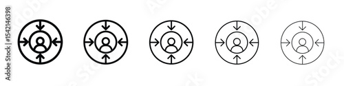 Customer centricity icon Symbol concept for web design.simple line vector icon. logo illustration.