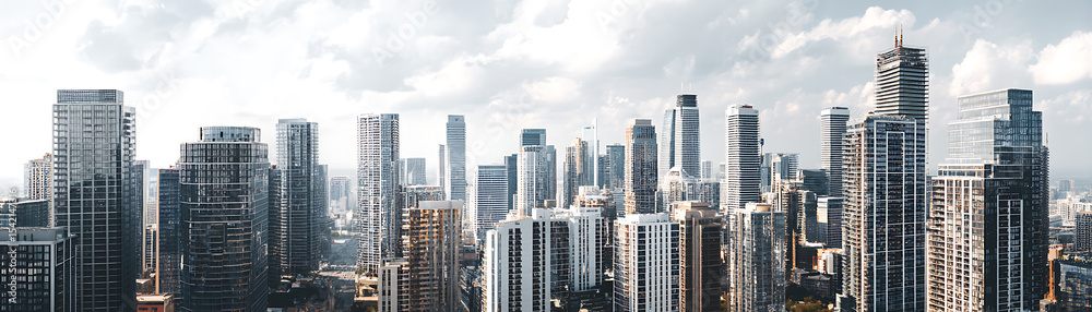 Fototapeta premium A cityscape with skyscrapers