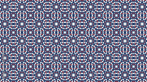 Abstract and geometric Seamless Pattern design suitable for fabric or wrapping paper.
