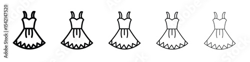 Dress icon Symbol concept for web design.simple line vector icon. logo illustration.