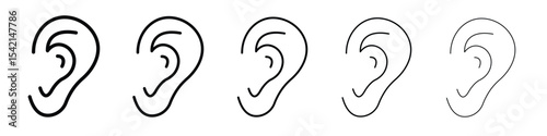 Ear icon Symbol concept for web design.simple line vector icon. logo illustration.