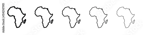 Earth africa icon Symbol concept for web design.simple line vector icon. logo illustration.