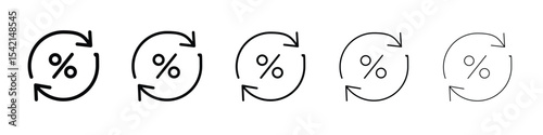 Exchange rate icon Symbol concept for web design.simple line vector icon. logo illustration.