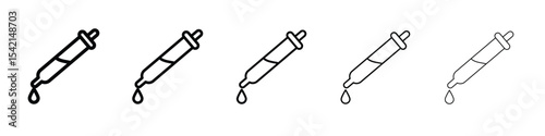 Eye dropper half icon Symbol concept for web design.simple line vector icon. logo illustration.