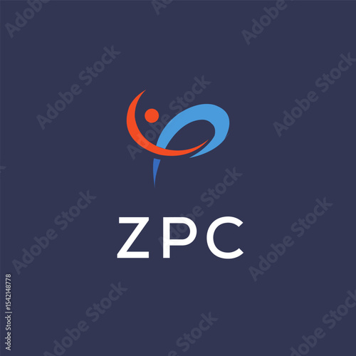 ZPC Letter Initial Logo Design Template Vector Illustration