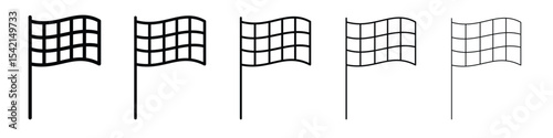 Flag checkered icon Symbol concept for web design.simple line vector icon. logo illustration.