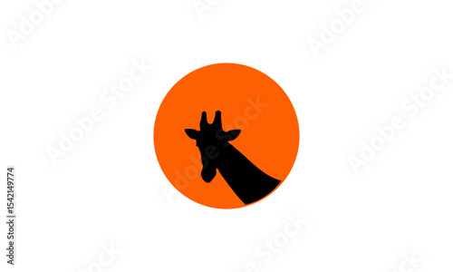 vector illustration of a giraffe, giraffe logo