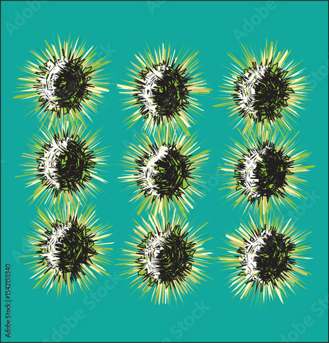 Concept virus sur fond blanc