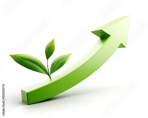 Green arrow graph with leaves