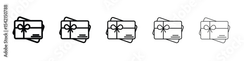 Gift voucher icon Symbol concept for web design.simple line vector icon. logo illustration.