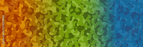 Gradient transition of different types of camouflage. Camouflage background of the desert, forest and night.