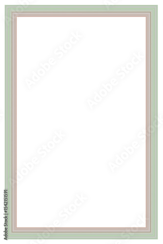 Vertical frame for photo and design with aspect ratio 2 to 3 on a white background.