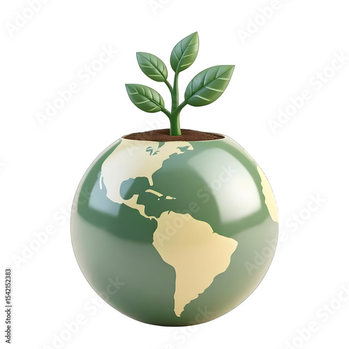 A vibrant sprout growing from the Earth, symbolizing environmental sustainability.