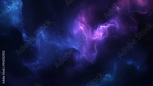 Cosmic symphony of purple and blue nebula, a mesmerizing space art background for astronomy lovers