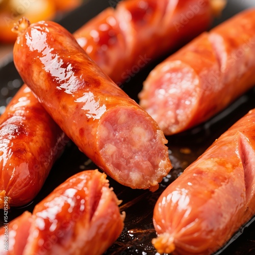 smoked sausage on the grill