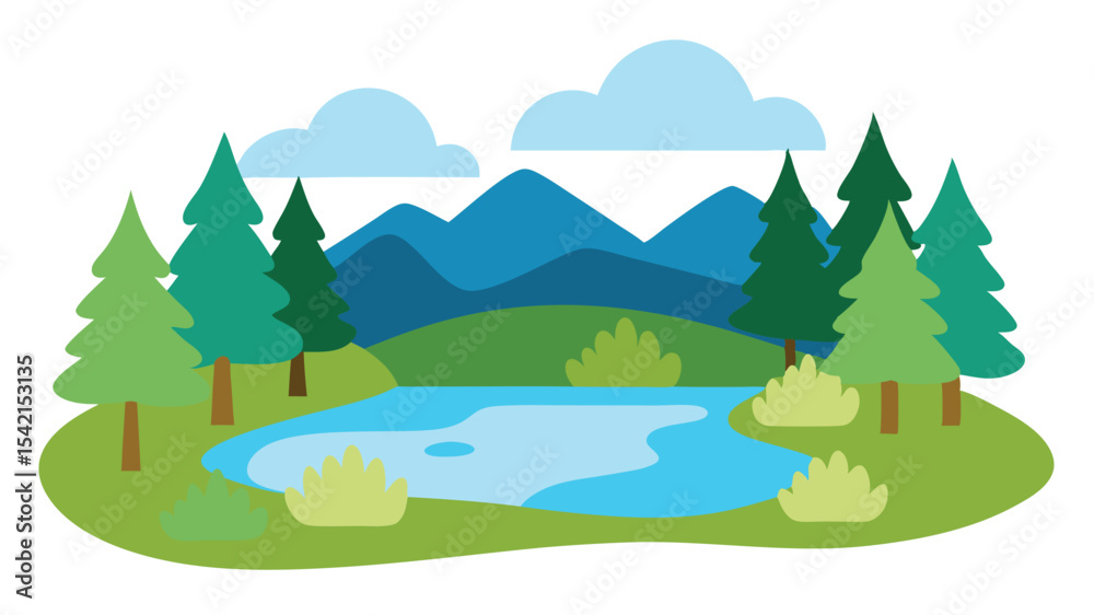 Fototapeta premium mountain landscape with forest