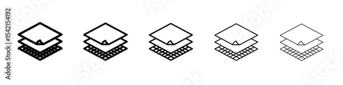 Land layers icon Symbol concept for web design.simple line vector icon. logo illustration.