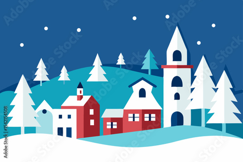 winter landscape with castle