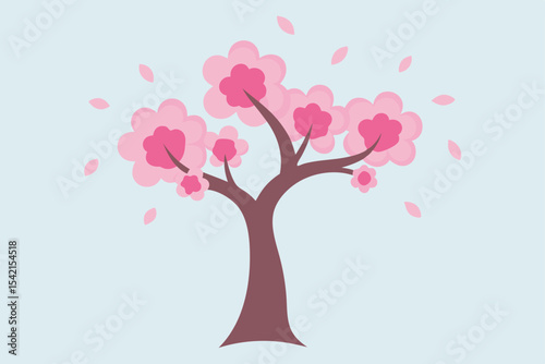 tree with pink hearts