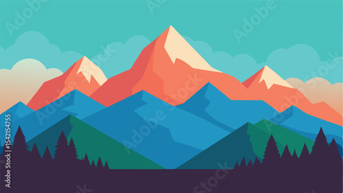 mountain landscape with mountains