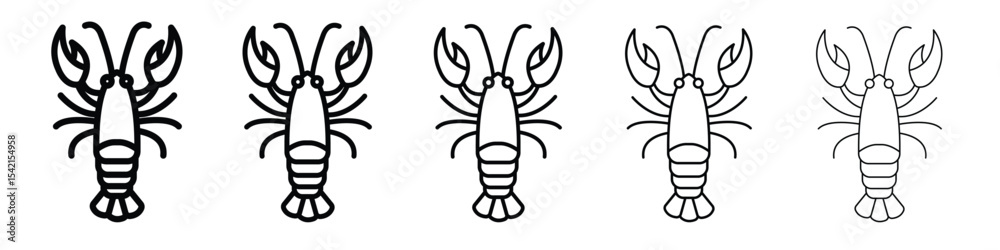 Εκτύπωση καμβά Lobster icon Symbol concept for web design
