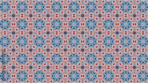 Abstract and geometric Seamless Pattern design suitable for fabric or wrapping paper.