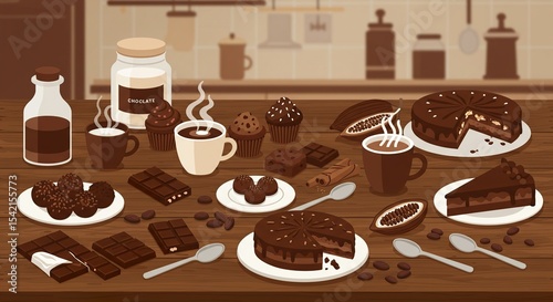 Delicious Chocolate Treats and Coffee