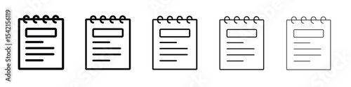 Memo Pad icon Symbol concept for web design.simple line vector icon. logo illustration.
