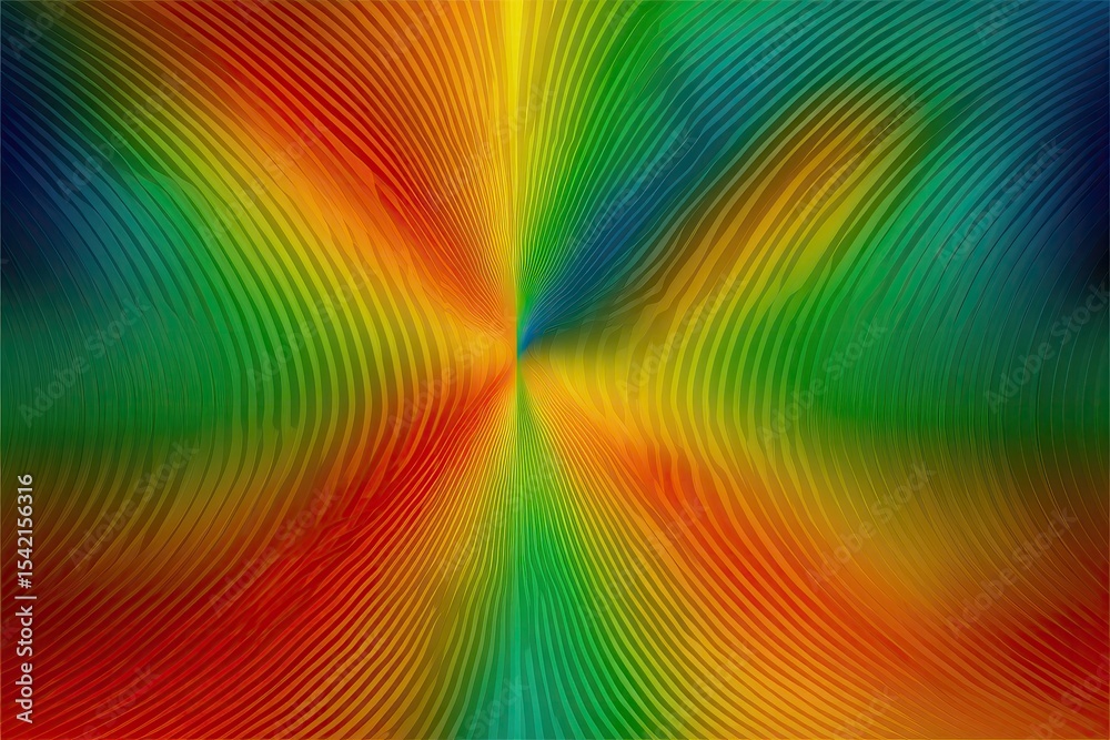 Obraz premium A vibrant optical illusion using mango-inspired gradients and warped symmetry to distort perception
