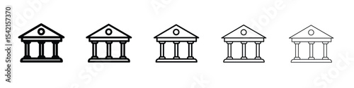 Museum icon Symbol concept for web design.simple line vector icon. logo illustration.