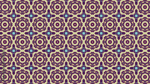 Abstract and geometric Seamless Pattern design suitable for fabric or wrapping paper.