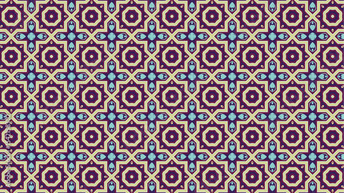 Abstract and geometric Seamless Pattern design suitable for fabric or wrapping paper.