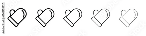 Oven mitt icon Symbol concept for web design.simple line vector icon. logo illustration.