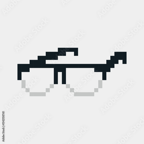 Glasses pixel art vector illustration