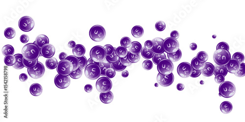 Zinc round capsules scattered randomly.
