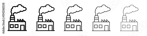 Pollution icon Symbol concept for web design.simple line vector icon. logo illustration.