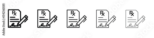 Prescription icon Symbol concept for web design.simple line vector icon. logo illustration.