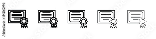 Qualification icon Symbol concept for web design.simple line vector icon. logo illustration.
